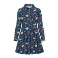 thumbnail image 4 of DISNIMO Rooster Dress for Girls Flower Dresses for Kids Long Sleeve Skater Dress Girl Midi Dresses with Collars for Girls Skater Twirl Dress Animal Dress Girl 3-4 Little Girls Dress Clothing Chicken, 4 of 7