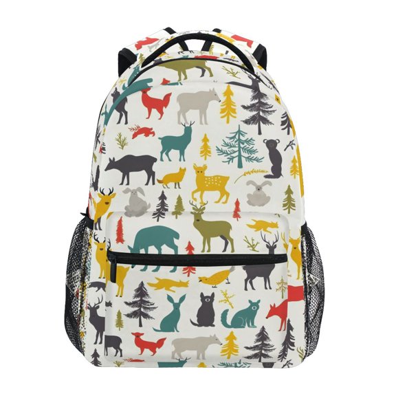ALAZA Stylish Backpack Cartoon Deers Animals Elementary Bookbag Personalized Laptop School Bags Travel Daypack
