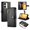 Black, variant on GANGXUN flip leather case for Xiaomi Poco M6- Long and short straps,wallet design