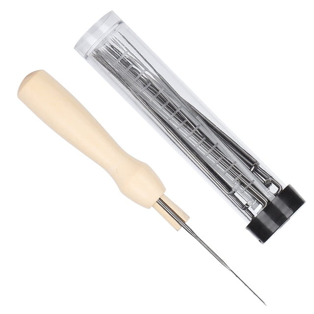 Felting Tool Set, Wool Felting Tool Three Needle Sizes Wood and Stainless Steel Materials for DIY for Wool Felting