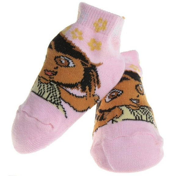 Dora The Explorer - Pink Floral Baby Socks