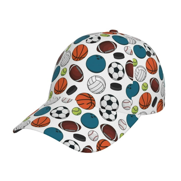 Fotbe Color Balls Gorro Clásico de Béisbol, Gorra Ajustable con Broche Snapback, Gorro de Exterior de Algodón Suave