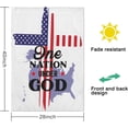 thumbnail image 5 of One Nation Under God Houses Flags 28x40 Double Sided Burlap - 4th of July Independence Day Holiday Outdoor Decor House Flags, 5 of 6