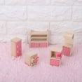 thumbnail image 4 of Muebles de casa de muñecas de madera coloridos, Mini simulación realista Muebles de casa de muñecas de madera Muebles de casa de muñecas Los mejores de su clase, 4 of 9