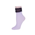 thumbnail image 3 of MeMoi Women's Diamond Floral Lace Anklet Socks - Womens - Female, One Size, Petal Pink, 3 of 6