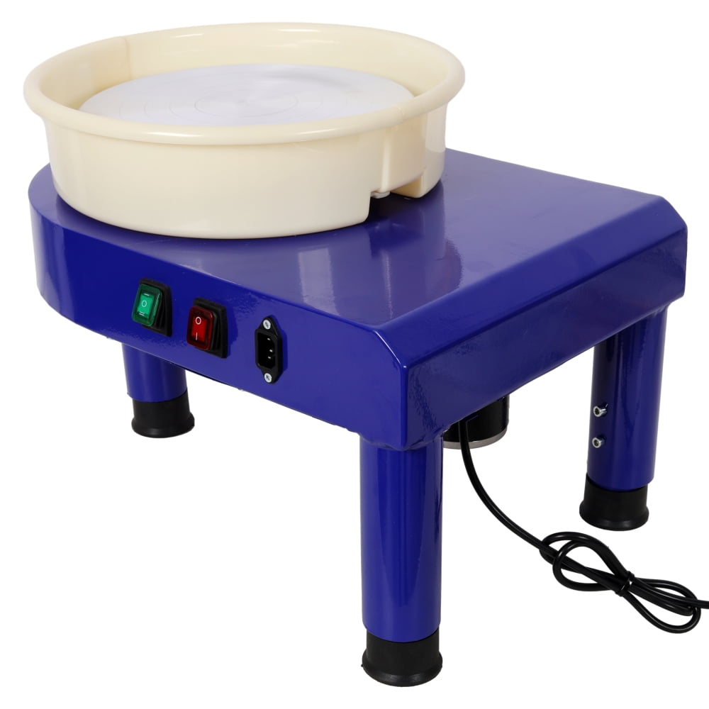 350W Electric Pottery Wheel Machine, 10 inch Ceramic Wheel with Foot Pedal Control, Detachable Basin and 16-Piece Tool Kit for Beginners