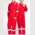 thumbnail image 5 of Txeol Mens Workwear Coveralls Work Mechanic Jumpsuits Long Sleeve Coverall Work Wear with Multi Pockets,Red,XXXXL, 5 of 5