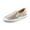 Silver, variant on Women's Rhinestone Slip-On Sneaker Casual Flat Loafers Flat Sole Single Shoes One-footed Shoes Casual Shoes Silver 10.5
