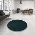 thumbnail image 4 of Ahgly Company Machine Washable Indoor Square Transitional Night Black Area Rugs, 5' Square, 4 of 7