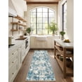 thumbnail image 3 of BERTHMEER 2'x8' Runner Rugs for Entryway Hallway Kitchen Living Room Bedroom Entrance Indoor 3D Textured Hard Rugs Washable Non-Slip, Blue Multi, 3 of 6