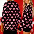 thumbnail image 6 of Womens Mens Valentines Day Heart Sweatshirts Couple Long Sleeve Shirts Valentine Boyfriend Girlfriend Pullover Tops, S Black, 6 of 7