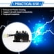 thumbnail image 3 of Conjunto de relé de interruptor solenoide de winch ATV 12V 8 terminales para Arctic Cat, plástico duradero, metal negro, 3 of 6