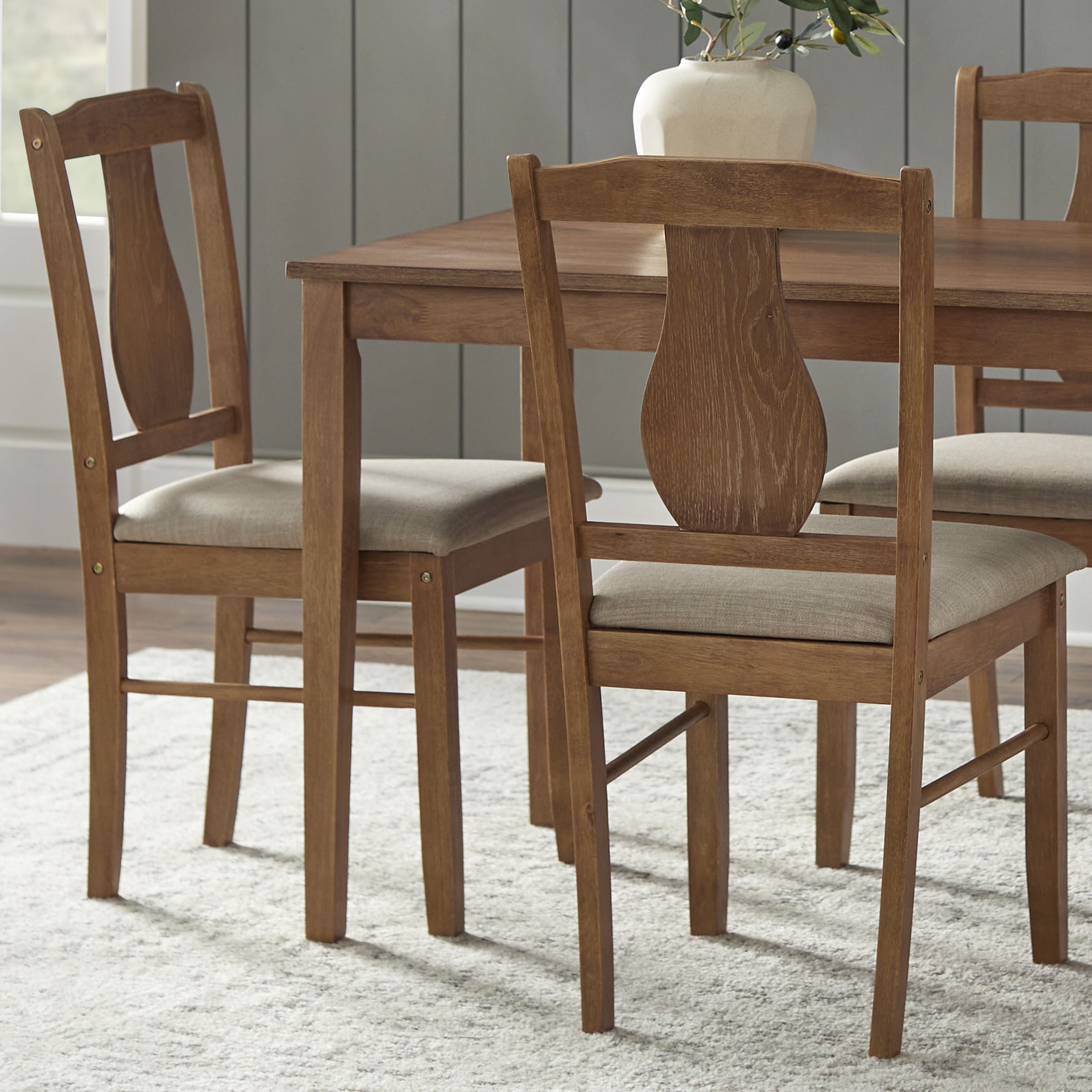 TMS Irving 5-Piece Indoor Dining Set, Includes Table and Chairs, Driftwood