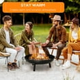 thumbnail image 4 of Outsunny 23" Round Outdoor Wood-Burning Fire Pit with Support Legs, Black, 4 of 10