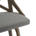 thumbnail image 3 of LumiSource Light Grey Wood, Grey Fabric Charlotte Counter Stool - Set of 2, 3 of 9