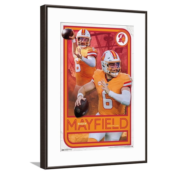 NFL Tampa Bay Buccaneers - Baker Mayfield 24 Canvas Wall Poster, 14.725" x 22.375"