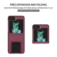 thumbnail image 2 of Decase Slim Fit Case for Samsung Galaxy Z Flip 5 with Thickened Camera Lens Frame Invisible Foldable Kickstand Non-Slip Full Body Shockproof Protective Cover for Samsung Z Flip 5, Winered, 2 of 10
