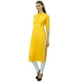 thumbnail image 3 of Phagun Mandarin Collar Kurti For Womens Ethnic India Tunic Top Ladies Rayon Kurta, 3 of 7
