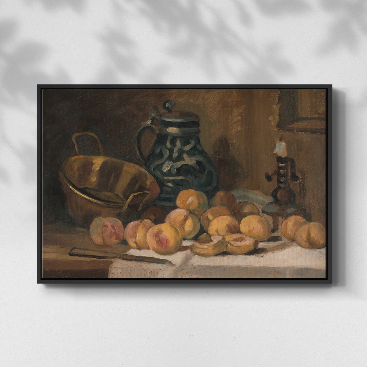 Vintage Botanical Print-LXXXII By Wexford Home Framed in Black Wood Gallery Wrapped Canvas 17 in. x 25 in.