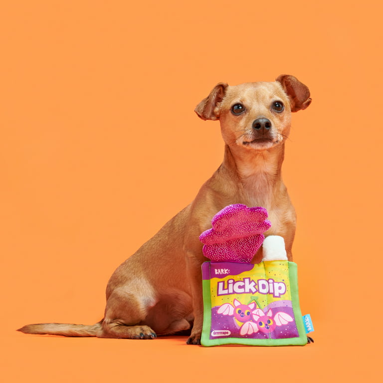 BARK LickDip Halloween Candy Dog Toy, Made with Crazy Crinkle + a Squeaker  