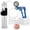 Blue + Protected Gauge, variant on LeLuv® Maxi Penis Pump w/ Blue Handle, Clear Hose | Donut, 4 Constriction Rings | 12" x 2.00" Vibrating Cylinder