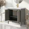 thumbnail image 3 of Vanity Art 30" Double Door Bathroom Vanity with Sink, Freestanding Storage Cabinet with Ceramic Top, and Removable Shelve, 3 of 6