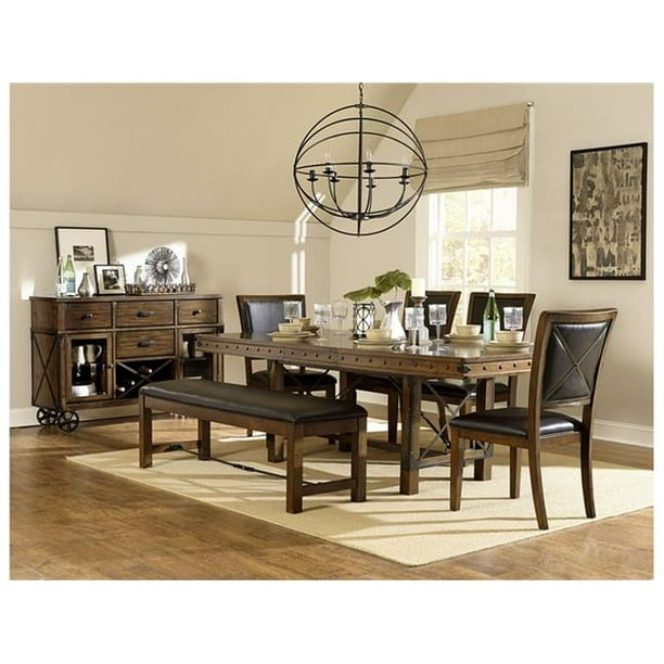 Home Elegance 5179 90 30 X 90 X 42 In Urbana Dining Table Burnished Brown Walmart Com Walmart Com
