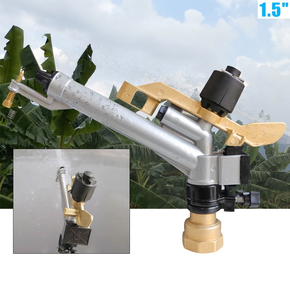 Zinc Alloy Sprayer Nozzles, Adjustable Impact Sprinkler Gun for Irrigation, Dust Removal, and Green Belt Use, 5.1-25m3 Flow, 16-29m Range, 360 Degree Rotation