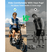 MIHOVER 550W Pet Friendly Electric Scooter with Seat for Small Dogs, 12 Electric Scooters for Adults, Dual Baskets 36V 7.8AH Battery, UL2272 Certified