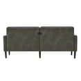 thumbnail image 5 of CHITA Mid-Century Sofas Furniture 73.2''W Faux Leather Sofa Couch Sets for Living Room Apartment, Gray, 5 of 9