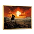 thumbnail image 2 of Designart "Into The Cowboy Riding wall art I" Cowboys Floater Framed Wall Art Print, 2 of 7
