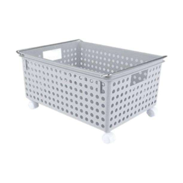Cesta para la colada con ruedas, organizador de carrito con ruedas, contenedor de ropa sucia para muñecas, ropa de cama, bloques de construcción, baño 46cmx35cmx30cm