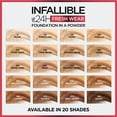 thumbnail image 6 of (2 pack) L'Oreal Paris Infallible 24H Foundation in a Powder Pressed Powder, Ebony - 390, 0.31 oz, 6 of 7