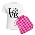 thumbnail image 5 of CafePress - Love Baseball Women's Light Pajamas - Women's Short Sleeve Print T-Shirt and Pants Light Cotton Pajama Set, 5 of 7