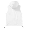 thumbnail image 6 of USNSM Mens Hoodie Casual Lightweight Golf Vest Outerwear with Pockets Zip Up Solid Color Sleeveless Softshell Jacket for Running Hiking White L, 6 of 9