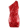 thumbnail image 4 of Womens Off Shoulder Dress Red Sparkle Dress Formal Dresses Sequin Dress Women, 4 of 4