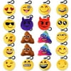 Ivenf Pack of 20 5cm/2" mini Emoji Keychain Cushion Pillows Set Party Supplies/Clawmachine Refill Prizes/Pinata Filler, Extra Poop