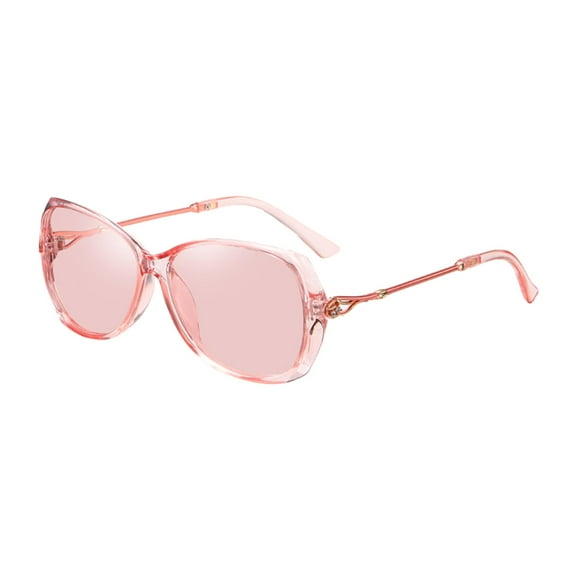 ZheElen Women Sunglasses Fashion Polarized Driving light.TAC polarized lenses are Sun Glasses Pink Change Lens