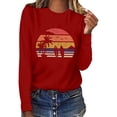 thumbnail image 4 of EQWLJWE Chemises à Manches Longues pour Femmes Lot Mode T-Shirt Décontracté à Manches Longues Imprimé de Printemps pour Femmes Col Rond Hauts Vêtements d'Automne pour Femmes, 4 of 6
