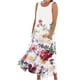 thumbnail image 1 of Vestido de Verano para las Mujeres sin Mangas Lino-Look Impreso Maxi, Suelto Fluido Y Vestido Sexy de Moda para las Mujeres, 1 of 5