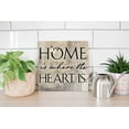 thumbnail image 4 of Home Where Heart Is Cream Butterfly 12 x 12 Wood Wall Sign Plaque, 4 of 4