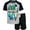 Grey/black, variant on Minecraft Creeper T-Shirt and French Terry Shorts Outfit Set Little Kid to Big Kid