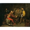 thumbnail image 2 of Ernest Meissonier 14x12 Black Ornate Wood Framed Double Matted Museum Art Print Titled: The Guard Room (Probably 1847), 2 of 5