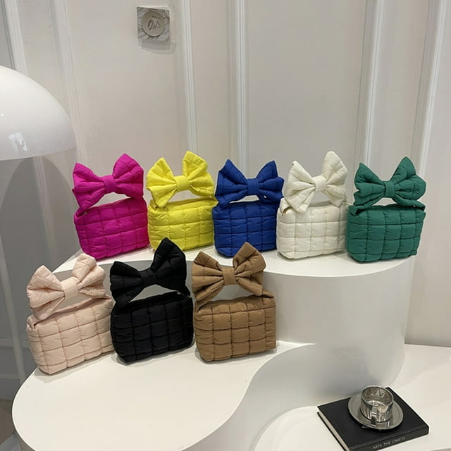 Sentmoon Petit Sac à Bandoulière pour Femmes Sac à Bandoulière pour Hommes Sac Plissé à Nœud Sac à Main pour Femmes Épaule Sac Bandoulière Uni pour Gym, Course, Activités de Plein Air