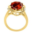 thumbnail image 3 of Mauli Jewels Women's 4.53 Carat Garnet and Diamond Flower Ring in 10K Yellow Gold, 3 of 6