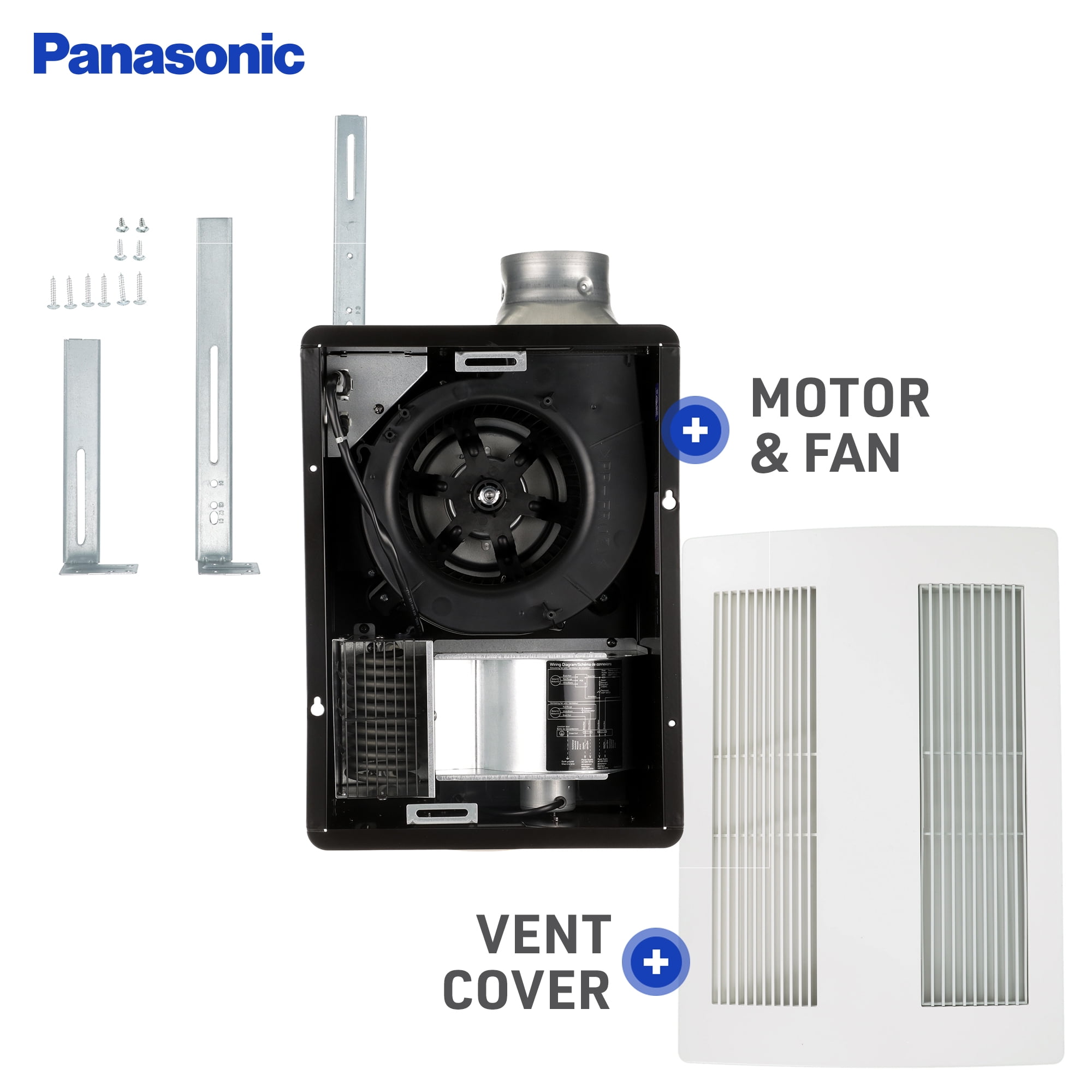 Panasonic FV-11VH2 WhisperWarm Fan/Heater Combination, Ventilation Fan,  Long Lasting, Quiet - Walmart.com