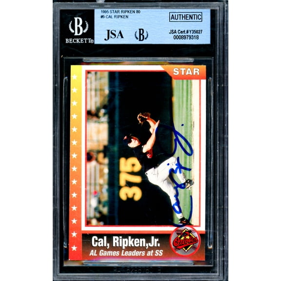 Cal Ripken Jr. Autographed 1995 Star Ripken 80 Card #9 Baltimore Orioles Box Set Beckett BAS #8979318