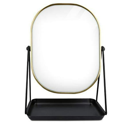 Navaris Vanity Mirror With Tray Table, Vanity Mirror Stand With Tray