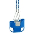 thumbnail image 3 of Outdoor Heights High Back Full Bucket Toddler & Baby Swing Set for Backyard Swing with Vinyl Coated Chain (3, Blue), 3 of 7