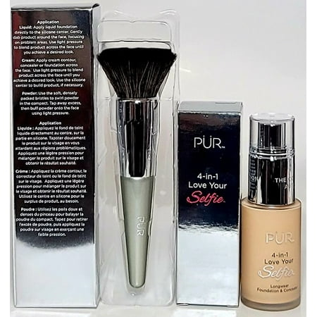 PUR 4-in-1 Love Your Selfie Foundation and Brush Set, Light Pink 4
